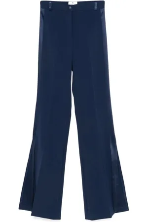 Elisabetta Franchi Bukser, Dame, Blå, L, Uld, Stilfulde Casual Bukser