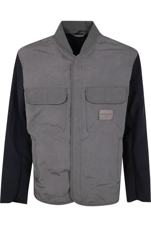Emporio Armani Jakke, Herre, Grå, M, Uld, Stilfuld Jakke