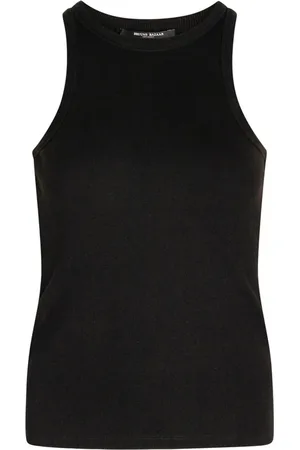 Bruuns Bazaar Top, Dame, Sort, XL, Bomuld, Klassisk Rib Tanktop