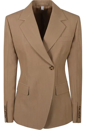 Burberry Jakke, Dame, Brun, S, Uld, Blazer