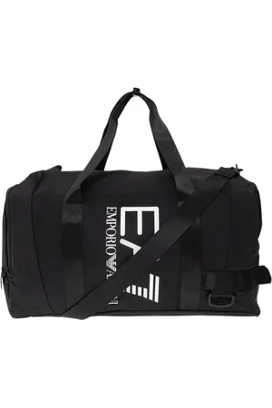 EA7 Taske, Herre, Sort, ONE SIZE, Uld, Teknisk stof weekendtaske med overdimensioneret logo