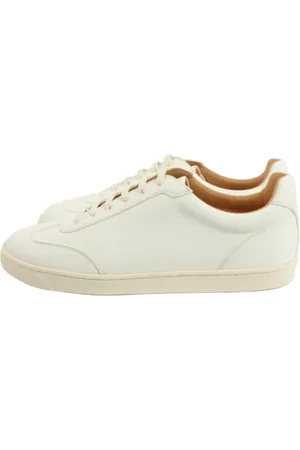Brunello Cucinelli Sko, Herre, Hvid, 43 EU, Læder, Hvide Sneakers