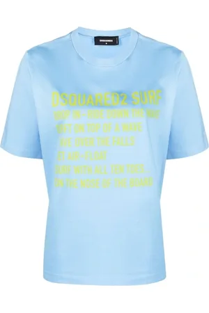 Dsquared2 Top, Dame, Blå, M, Bomuld, Kortærmet T-shirt