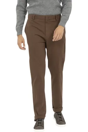 Ermenegildo Zegna Bukser, Herre, Brun, L, Bomuld, Cotton Sport Pants