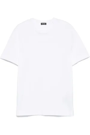 Ermenegildo Zegna Top, Herre, Hvid, XL, Bomuld, Crew Neck T-shirt