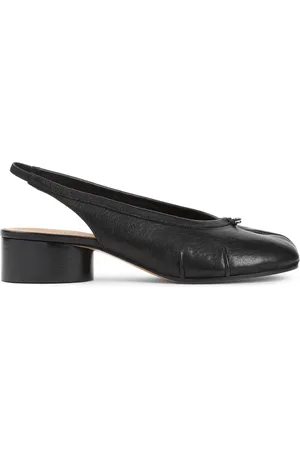 Maison Margiela Sko, Dame, Sort, 37 EU, Læder, Sort Læder Ballerinaer