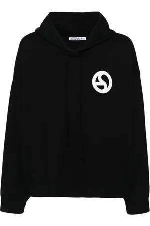 Acne Studios Sweathshirts & Hoodies, Herre, Sort, L, Bomuld, Fester Logogram Hættetrøje