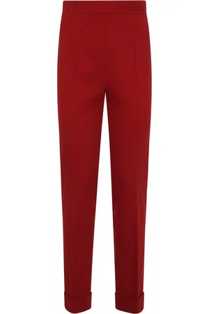 Dsquared2 Bukser, Dame, Rød, S, Uld, Slim Fit Cigaretbukser