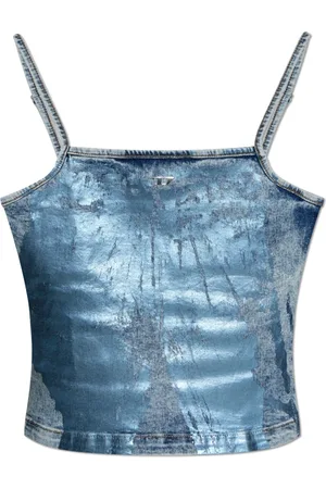 Diesel Top, Dame, Blå, S, Bomuld, De-Ila-S Top