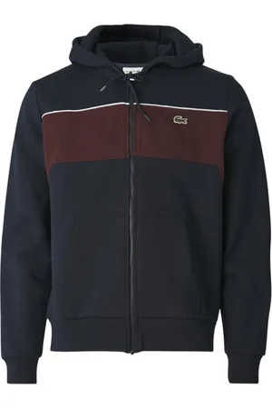 Lacoste Sweathshirts & Hoodies, Herre, Flerfarvet, M, Bomuld, Color Block Hoodie Zip Sweater