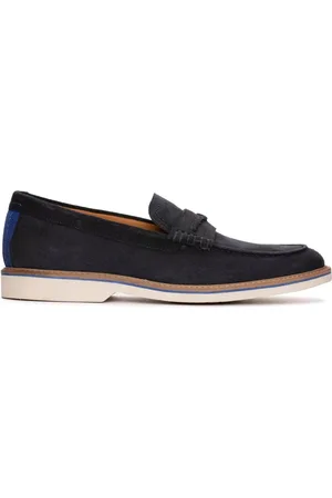 Clarks Sko, Herre, Blå, 46 EU, Læder, Blå Loafers