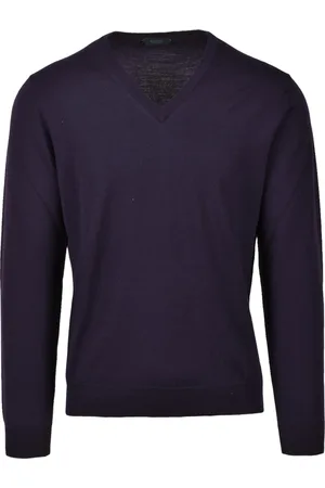 ZANONE Strik, Herre, Blå, 2XL, Uld, Uldblanding Strik Trøje