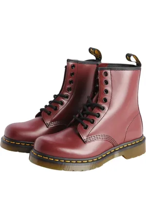 Dr. Martens Sko, Dame, Rød, 39 EU, Læder, 1460 Snørestøvler