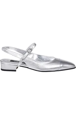 Carel Sko, Dame, Grå, 38 EU, Læder, Silver Ocean pumps