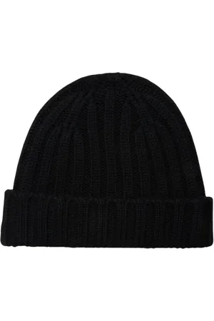 Brooks Brothers Tilbehør, Herre, Sort, ONE SIZE, Uld, Merino Uld Beanie