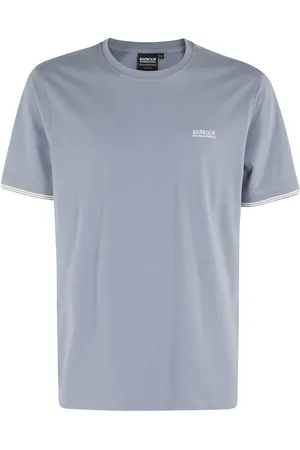 Barbour Top, Herre, Blå, XL, Bomuld, Blå Logo Tippet Manchet Tee