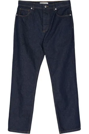 Maison Kitsuné Jeans, Herre, Blå, W32, Denim, Straight Denim Jeans