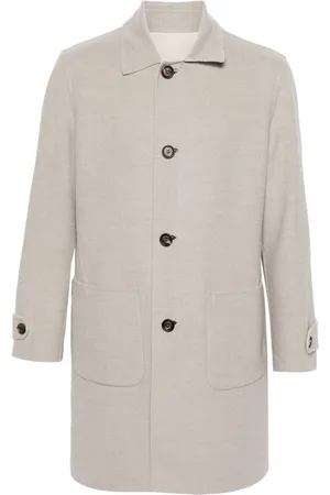 ELEVENTY Frakke, Herre, , 2XL, Uld, Vendbar Uldfrakke med Aftagelig Inderdel