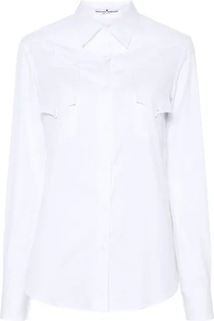 ERMANNO SCERVINO Bluser & Skjorter, Dame, Hvid, M, Uld, Stilfuld Skjorte