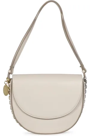 Stella McCartney Taske, Dame, Hvid, ONE SIZE, Uld, Medium Flap Skuldertaske