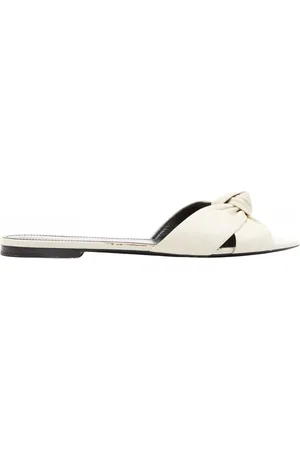 Saint Laurent Sko, Dame, , 35 EU, Læder, Læder Slides med Åben Tå