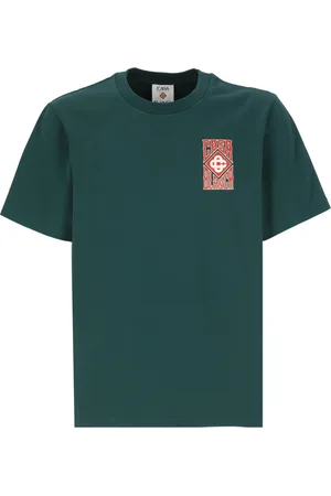 Casablanca Top, Herre, Grøn, XL, Bomuld, Gothic Stacked Logo T-Shirt