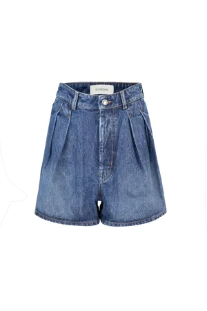 Sportmax Shorts, Dame, Blå, 2XS, Bomuld, Blå High-Waist Bomuldsshorts