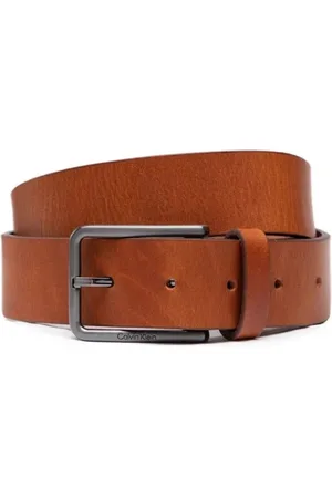 Calvin Klein Tilbehør, Herre, Brun, 125 CM, Læder, Læderbælte Warmth Oiled Grain