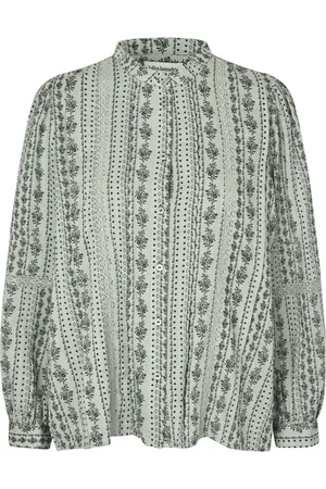 Lollys Laundry Bluser & Skjorter, Dame, Grøn, L, Boheme-inspireret blondebluse