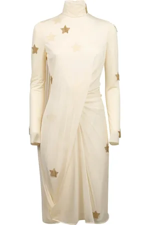 Burberry Kjole, Dame, Hvid, 2XS, Polyester, Starry Elegance Kjole