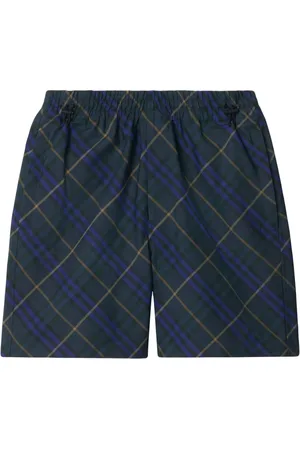 Burberry Shorts, Herre, Blå, L, Uld, Equestrian Knight Design Shorts