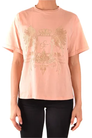 Elisabetta Franchi Top, Dame, Lyserød, S, Uld, Flakes Print Kort Bustier Kjole