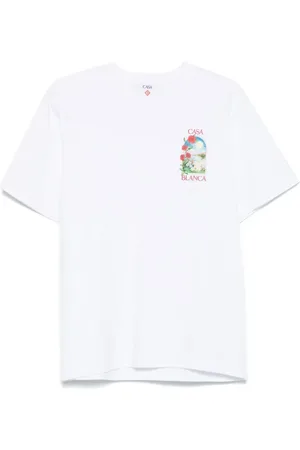 Casablanca Top, Herre, Hvid, M, Bomuld, Rundhalset T-shirt med korte ærmer