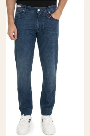sartoria tramarossa Jeans, Herre, Blå, W32, Denim, Sten Vasket Denim Jeans