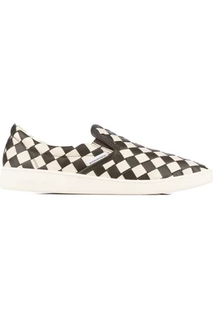 Bottega Veneta Sko, Herre, Sort, 39 EU, Læder, Sawyer Slip-On Sneakers med tern