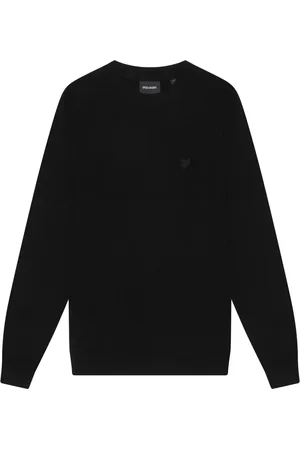 Lyle & Scott Strik, Herre, Sort, XL, Uld, Tonal Eagle Lambswool Crew Neck Jumper