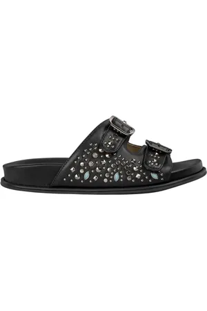 Alma en Pena Sko, Dame, Sort, 41 EU, Komfortabel sandal med nitter