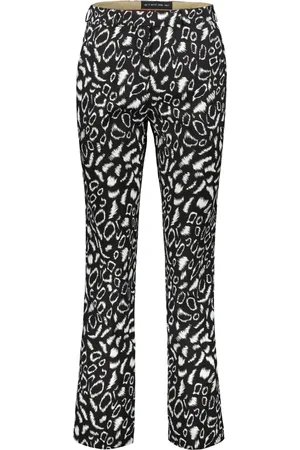 Etro Bukser, Dame, Sort, 2XS, Jacquard Motif Viscose Bukser