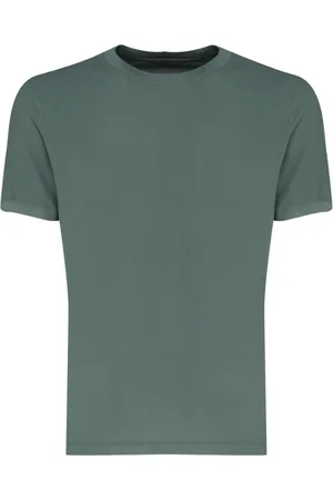 ZANONE Top, Herre, Grøn, XL, Bomuld, Stilfuld Bomuld Elastan T-Shirt