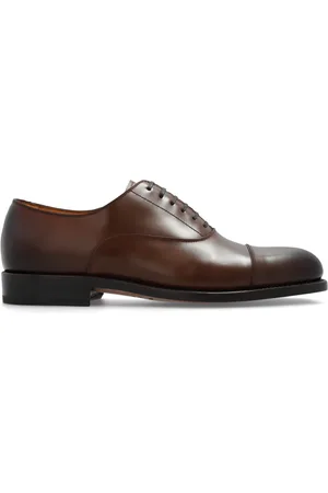 Salvatore Ferragamo Sko, Herre, Brun, 41 EU, Læder, Tramezza Oxford med tåkappe