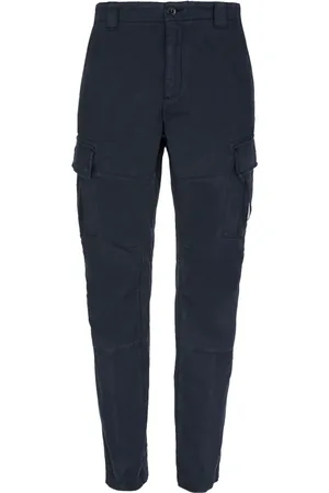 C.P. Company Bukser, Herre, Blå, XL, Bomuld, Stretch Sateen Cargo Bukser med Linse Lomme