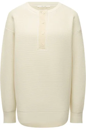 The Row Strik, Dame, Hvid, S, Bomuld, Button-Up Jumper