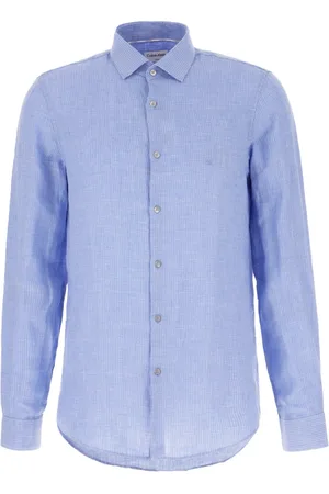 Calvin Klein Skjorte, Herre, Flerfarvet, 3XL, Uld, Linen Skjorte