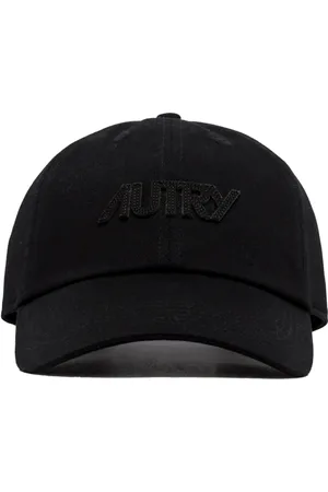 Autry Tilbehør, unisex, Sort, ONE SIZE, Bomuld, Sort Bomuld Baseball Cap med Logo