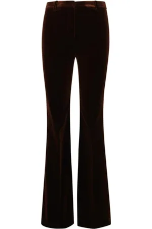 Etro Bukser, Dame, Brun, M, Bomuld, Brune Velvet Flare Bukser