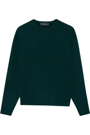 Brooks Brothers Strik, Herre, Grøn, 2XL, Uld, Uld-Cashmere Crewneck Sweater