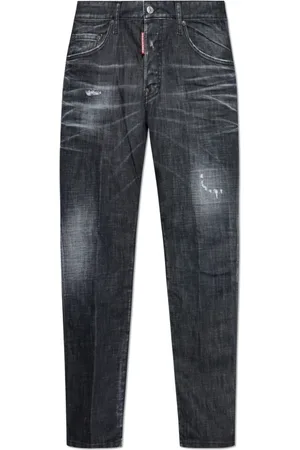 Dsquared2 Jeans, Herre, Sort, XL, Bomuld, Skater Vasket Sort Bomuldsjeans