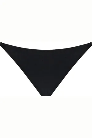 Ganni Badetøj, Dame, Sort, M, Uld, Sort Lurex Bikini Bund med Guld Detaljer