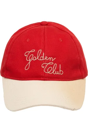 Golden Goose Tilbehør, Herre, Rød, ONE SIZE, Uld, Rød Baseball Cap med Logo Broderi