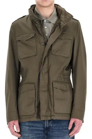 HERNO Jakke, Herre, Grøn, S, Bomuld, Grøn Field Jacket